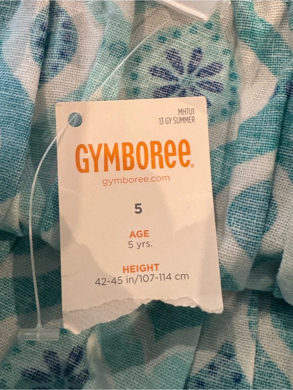 Gymboree Girls Size 5 Dress NWT Linen Cotton Aqua Blue Tassel Summer